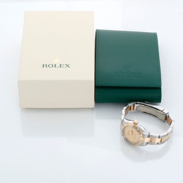 Rolex Ladies Datejust 2-Tone Diamond Watch 179313 Gold Champagne Mother of Pearl Dial