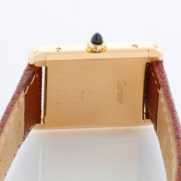 Vintage Cartier Tank Paris 18K Yellow Ladies Medium Watch 78086