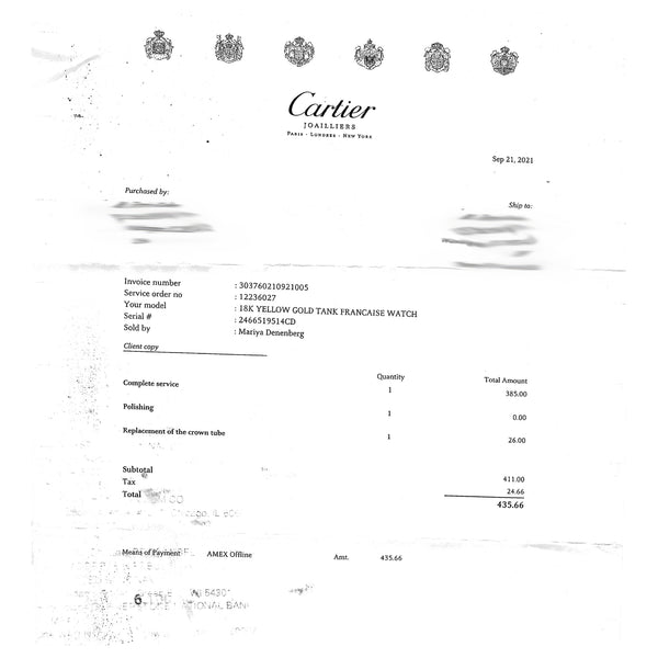 Cartier Tank Francaise Midsize Gold Unisex Watch W50014N2