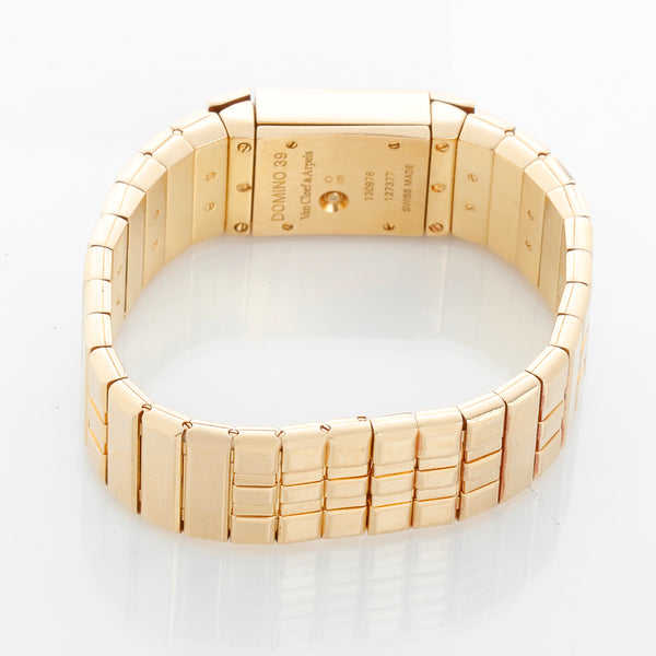 Extremely Rare And Collectable Van Cleef & Arpels Domino 39 Ladies Yellow Gold Diamond Dress Watch