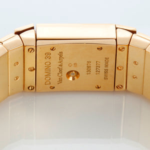 Extremely Rare And Collectable Van Cleef & Arpels Domino 39 Ladies Yellow Gold Diamond Dress Watch
