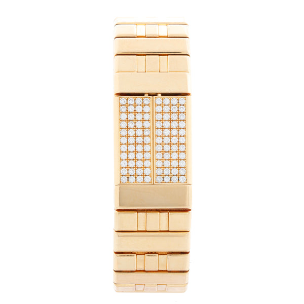 Extremely Rare And Collectable Van Cleef & Arpels Domino 39 Ladies Yellow Gold Diamond Dress Watch