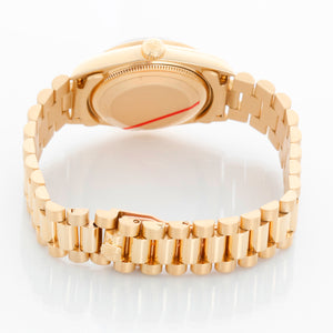 Rolex Midsize President 18K Yellow Gold  Black Dial Watch 68278