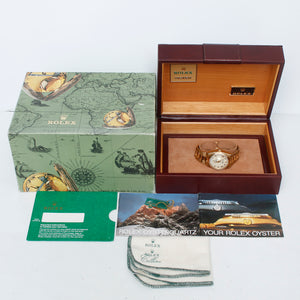 Rolex Oysterquartz President Day-Date Men's Cream Dial 18k Gold Watch 19018