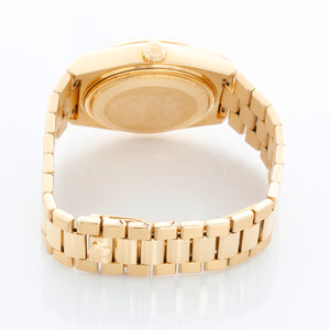 Rolex Oysterquartz President Day-Date Men's Cream Dial 18k Gold Watch 19018