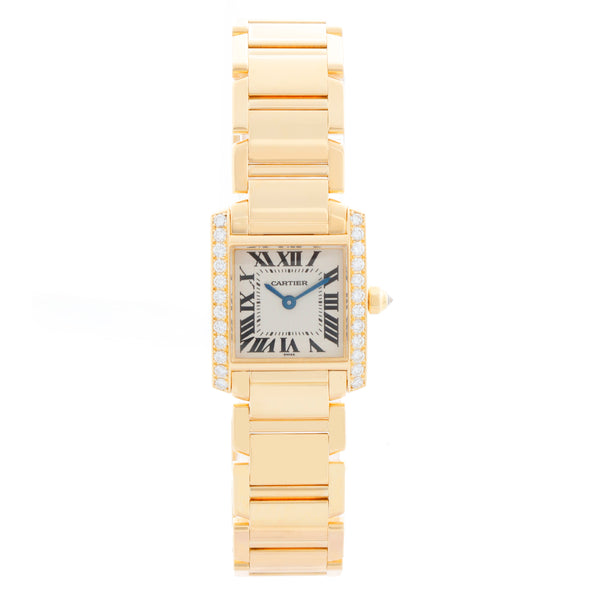 Cartier Tank Francaise 18k Yellow Gold Ladies Watch 2364 WE1001R8