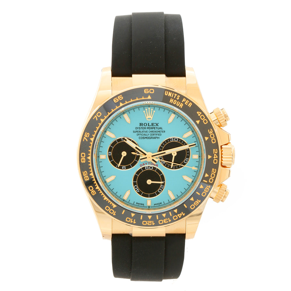 Rolex Cosmograph Daytona Tiffany Dial  Yellow Gold Watch 126518LN