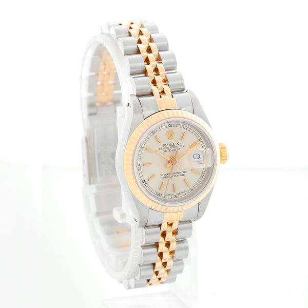 Rolex Datejust 18K Yellow Gold Silver Dial Watch 69173
