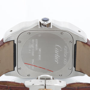 Cartier Stainless Steel and 18K Yellow Gold Santos 100 Men's Watch W20072X7 2656
