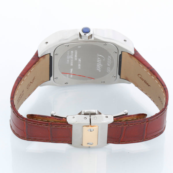 Cartier Stainless Steel and 18K Yellow Gold Santos 100 Men's Watch W20072X7 2656