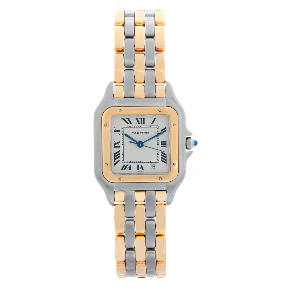 Cartier 3-Row Panther 2-Tone Steel & Gold Jumbo  Watch W25027B8