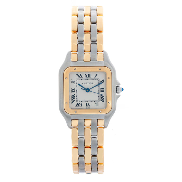 Cartier 3-Row Panther 2-Tone Steel & Gold Jumbo  Watch W25027B8