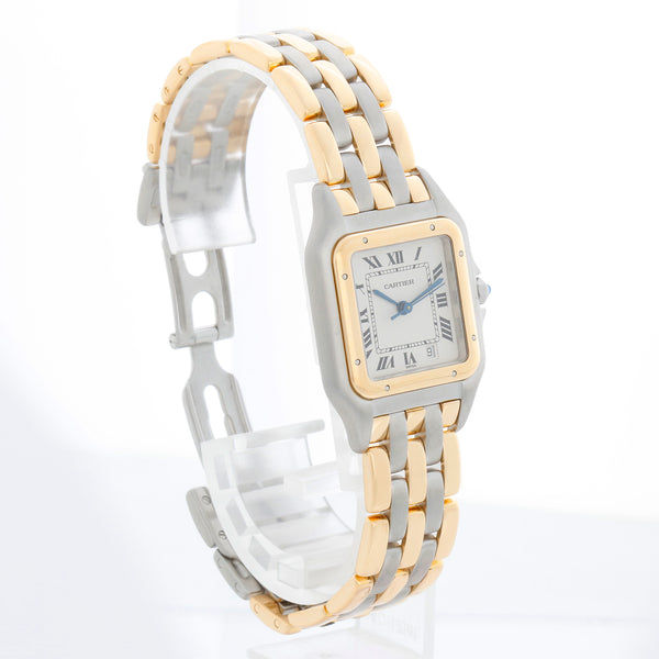 Cartier 3-Row Panther 2-Tone Steel & Gold Jumbo  Watch W25027B8