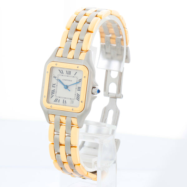 Cartier 3-Row Panther 2-Tone Steel & Gold Jumbo  Watch W25027B8