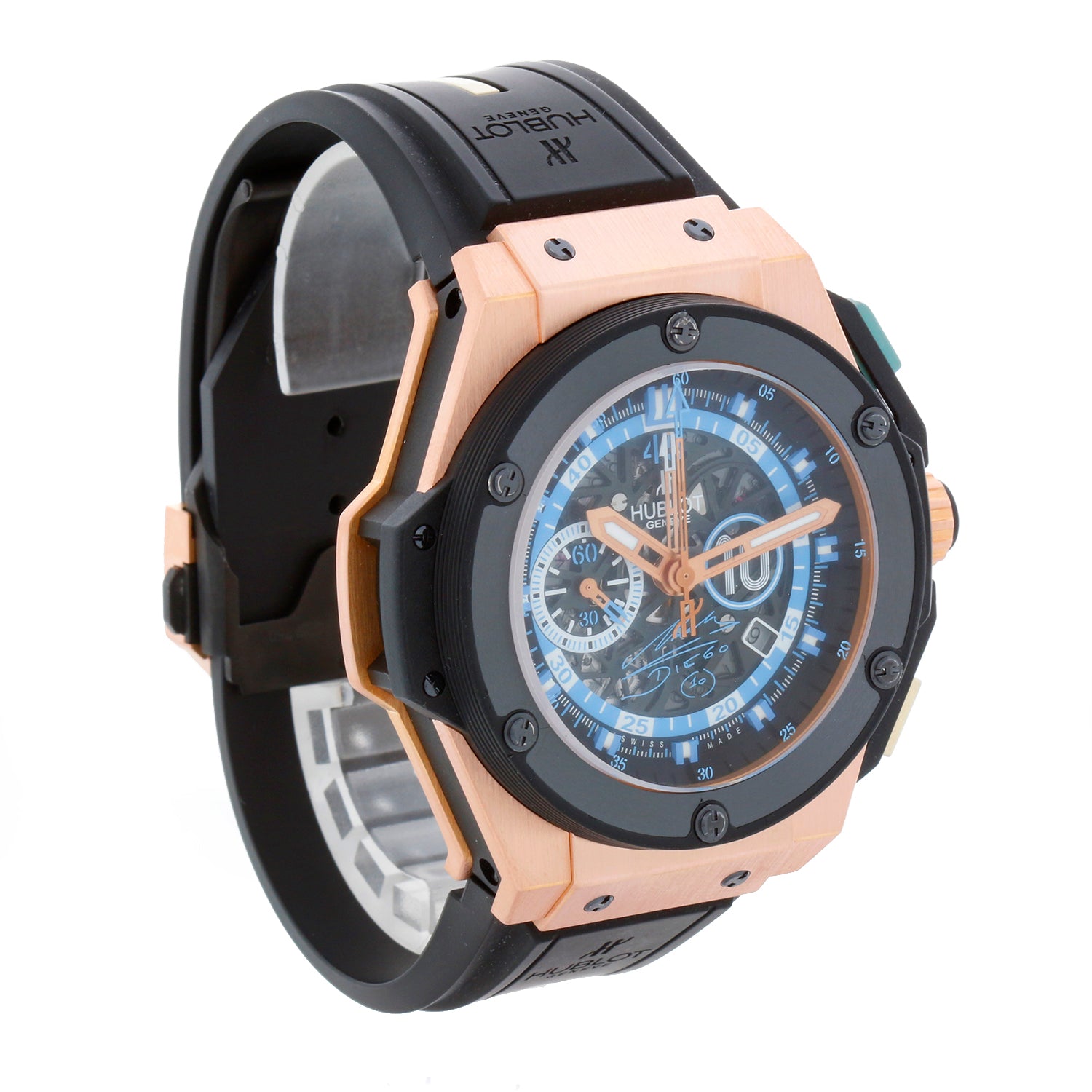 Diego Maradona Hublot King Power Skeleton Dial Men's Watch