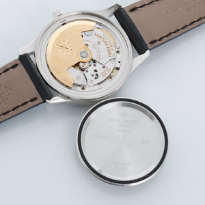 Very Rare Patek Philippe Calatrava Platinum Ref 3998 P Black Dial  Men's Watch