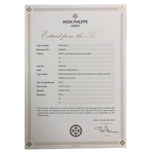 Very Rare Patek Philippe Calatrava Platinum Ref 3998 P Black Dial  Men's Watch