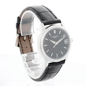 Very Rare Patek Philippe Calatrava Platinum Ref 3998 P Black Dial  Men's Watch