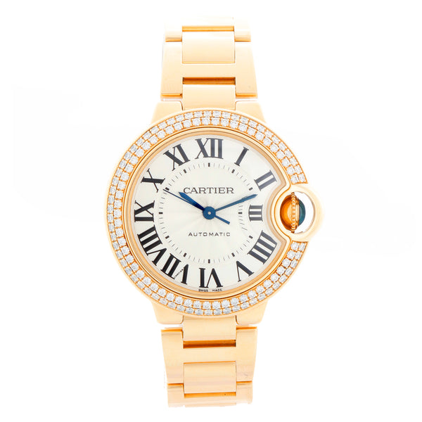 Cartier Ballon Bleu Midsize 18k Yellow Gold Watch WJBB0002 3827