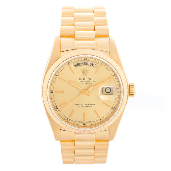 18k Yellow Gold Rolex President Day-Date Men's  Watch 18038