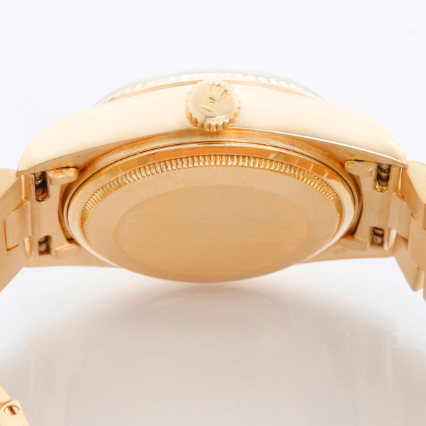 Rolex President Day-Date Men's 18k Yellow Gold Watch 18038 Silver Dial