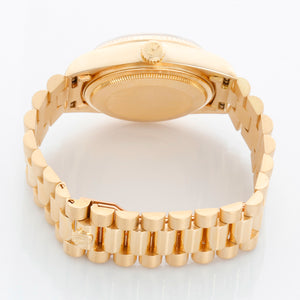 Rolex President Day-Date Men's 18k Yellow Gold Watch 18038 Silver Dial