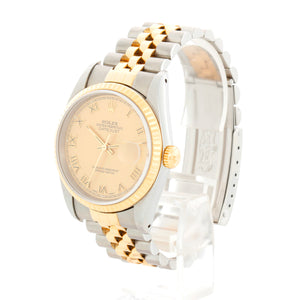 Men's 2-Tone Steel & Gold Rolex Datejust Watch 16233 Champagne Dial