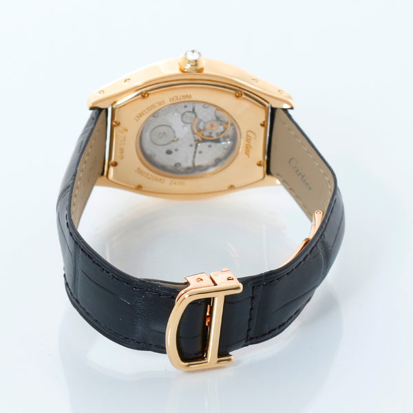 Cartier Tortue Large Ladies Yellow Gold Factory Diamond Case Ref 2496