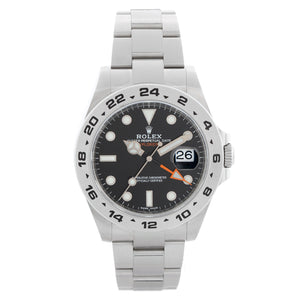 Rolex Explorer II Men's Stainless Steel Watch 216570  Black Dial with Date