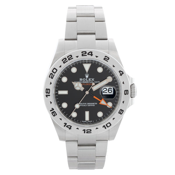 Rolex Explorer II Men's Stainless Steel Watch 216570  Black Dial with Date