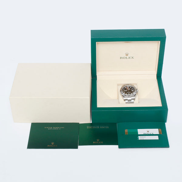 Rolex Explorer II Men's Stainless Steel Watch 216570  Black Dial with Date