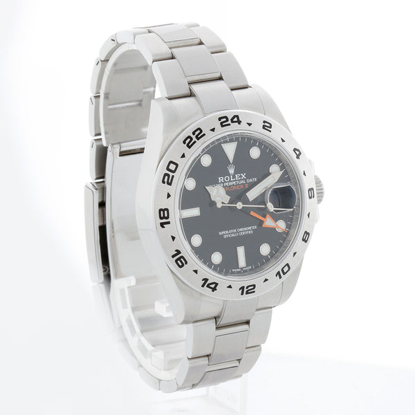 Rolex Explorer II Men's Stainless Steel Watch 216570  Black Dial with Date