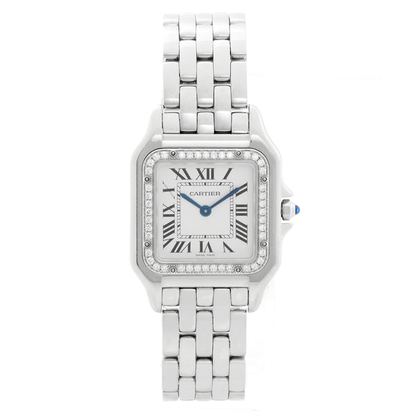 Cartier Stainless Steel  Midsize Diamond Panther W4PN0008 4016