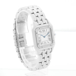 Cartier Stainless Steel  Midsize Diamond Panther W4PN0008 4016