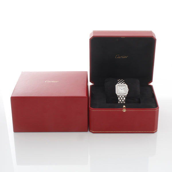 Cartier Stainless Steel  Midsize Diamond Panther W4PN0008 4016