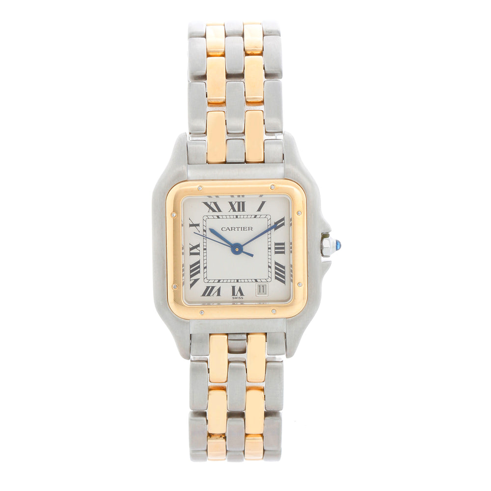 Cartier Midsize 2-Row Panther 2-Tone Steel & Gold Watch W25027B8