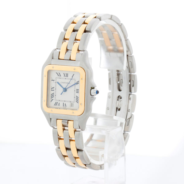 Cartier Midsize 2-Row Panther 2-Tone Steel & Gold Watch W25027B8