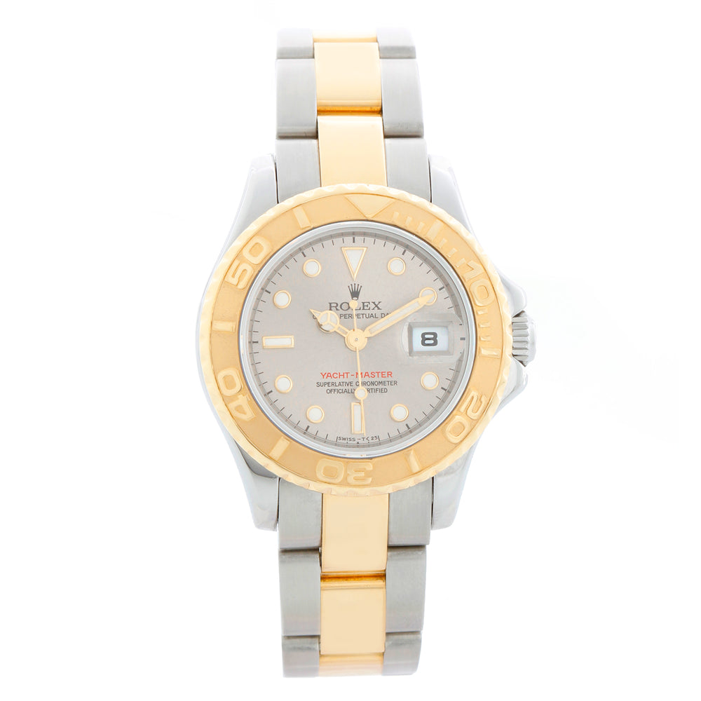 Rolex Ladies Yacht - Master 2-Tone Watch 69623 Silver Dial