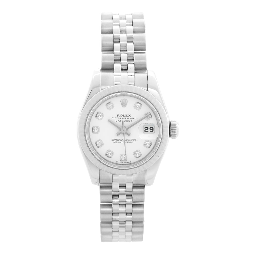 Rolex Lady Datejust Stainless Steel Factory Diamond Dial  Watch 179174