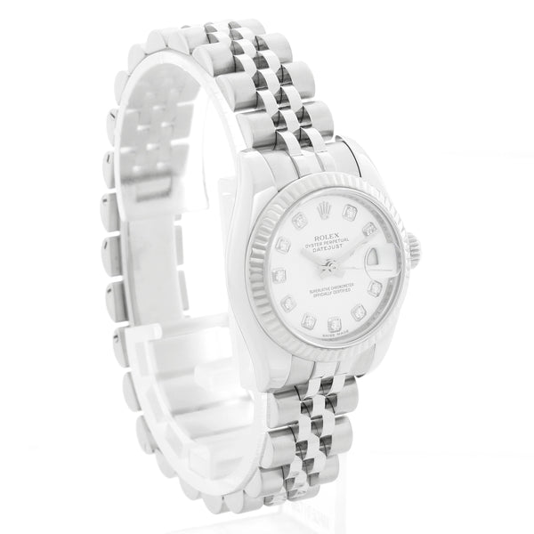 Rolex Lady Datejust Stainless Steel Factory Diamond Dial  Watch 179174