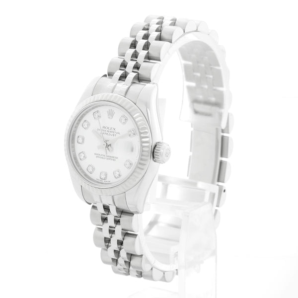 Rolex Lady Datejust Stainless Steel Factory Diamond Dial  Watch 179174