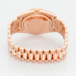 Rolex President Day-Date Men's 18k Rose Gold Watch Roman Dial 118205