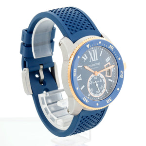 Calibre de Cartier Diver Men's Large 18k Rose Gold & Steel  Watch W2CA0009