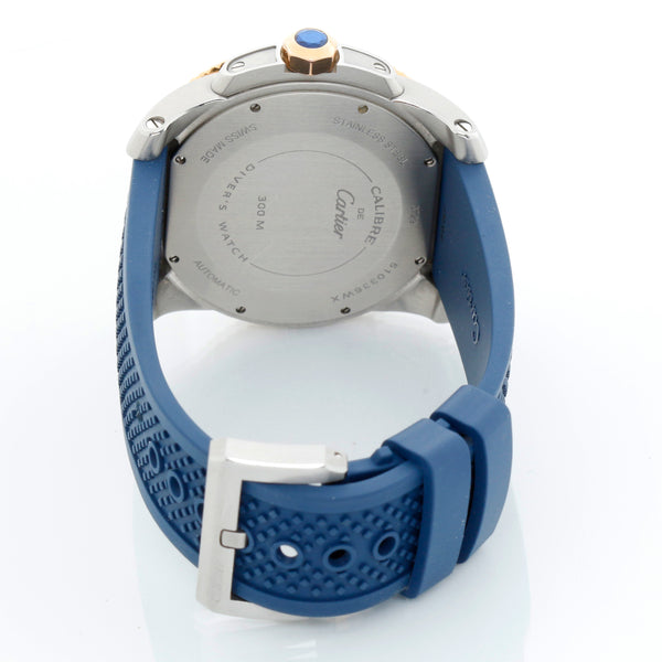 Calibre de Cartier Diver Men's Large 18k Rose Gold & Steel  Watch W2CA0009