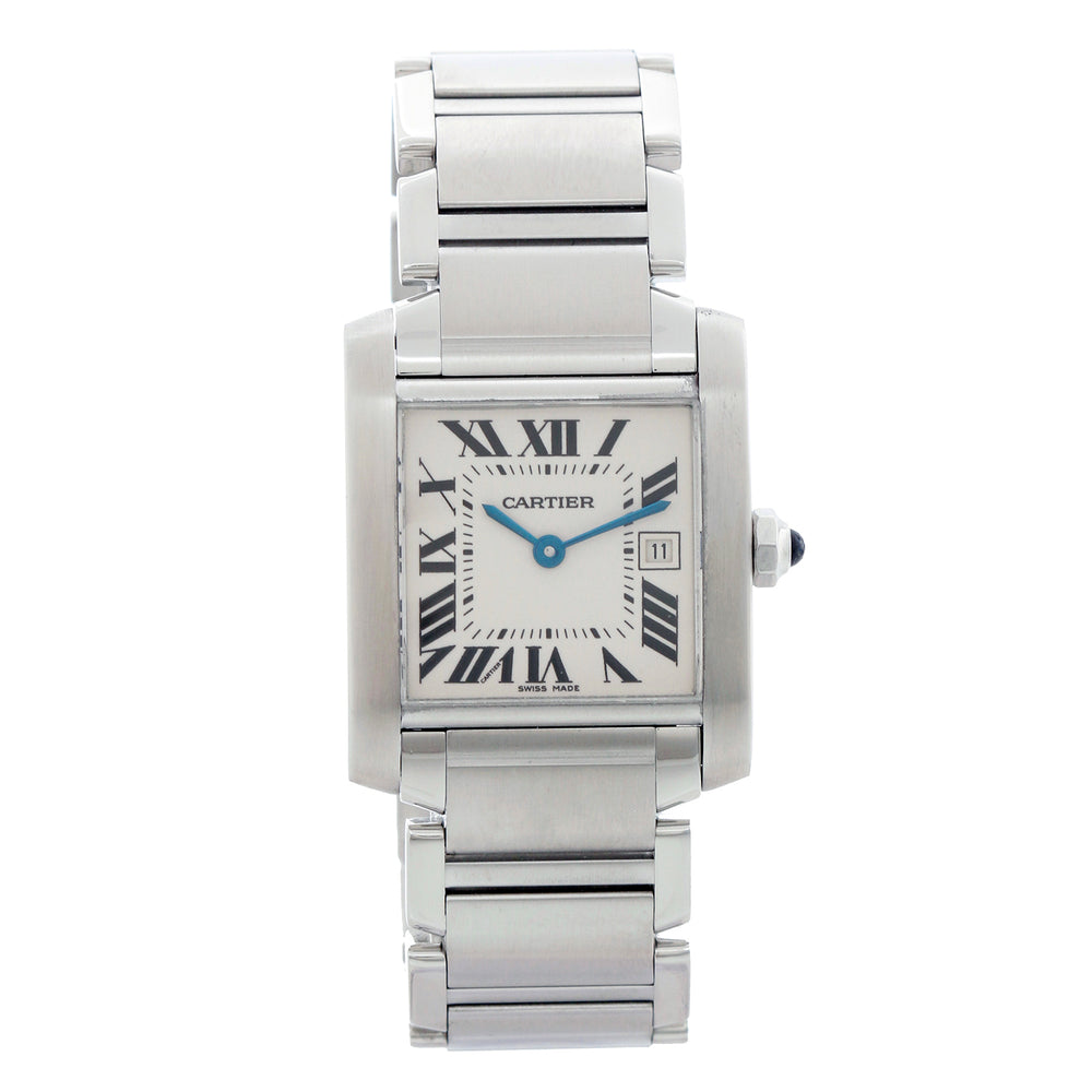 Cartier Tank Francaise Midsize Stainless Steel Watch W51011Q3 2465
