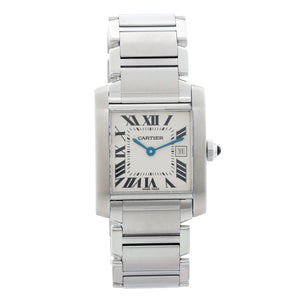 Cartier Tank Francaise Midsize Stainless Steel Watch W51011Q3 2465