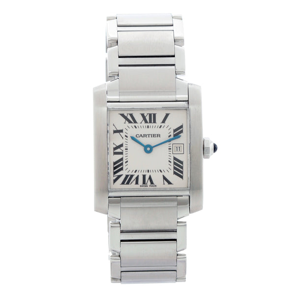 Cartier Tank Francaise Midsize Stainless Steel Watch W51011Q3 2465