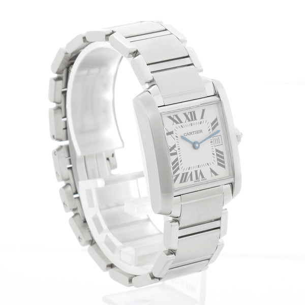 Cartier Tank Francaise Midsize Stainless Steel Watch W51011Q3 2465
