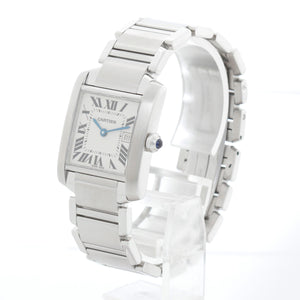 Cartier Tank Francaise Midsize Stainless Steel Watch W51011Q3 2465