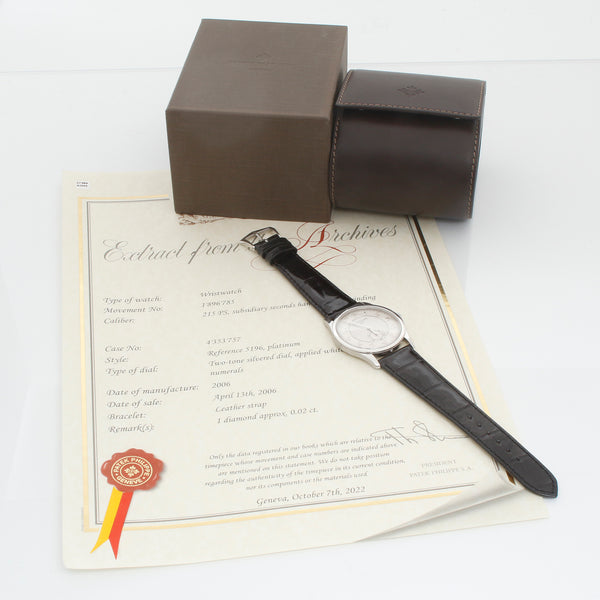 Patek Philippe Calatrava Platinum Ref. 5196 P